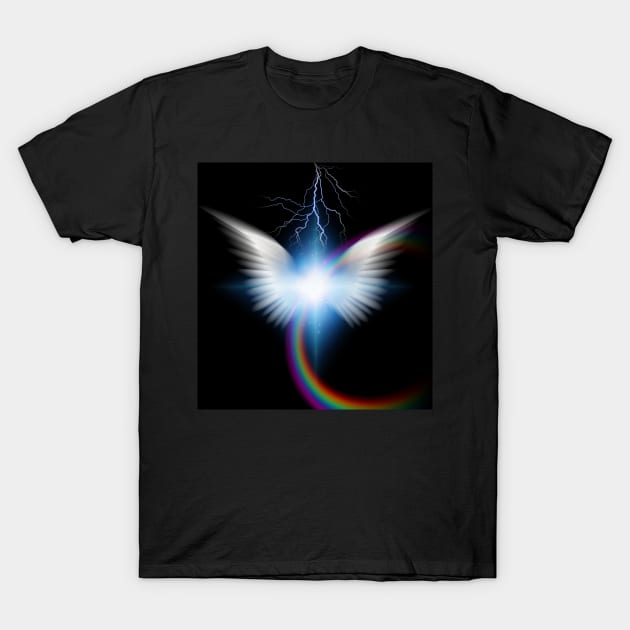 White wings and rainbow T-Shirt by rolffimages